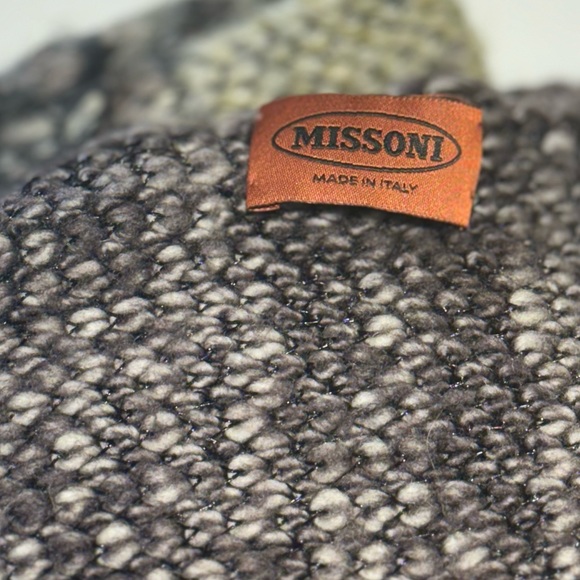 Missoni Chunky Knit Scarf Brown Green White - Picture 5 of 8